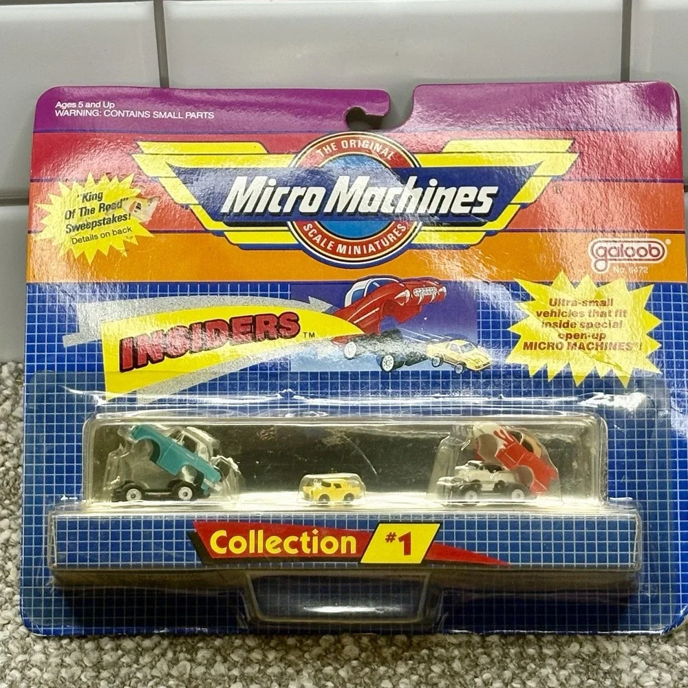 Micro Machines Insiders Collection #1 Galoob 6472 Vintage 1989 Sealed Card‎